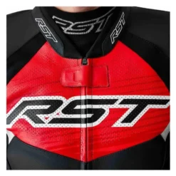 Kurtka skórzana RST TRACTECH EVO D3O BLACK/FLUO RED czarny czerwony fluo