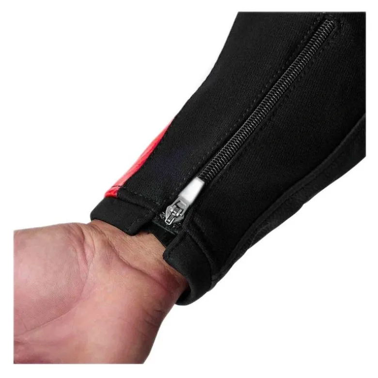 Kurtka skórzana RST TRACTECH EVO D3O BLACK/FLUO RED czarny czerwony fluo