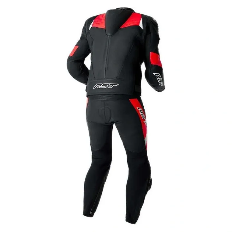 Kurtka skórzana RST TRACTECH EVO D3O BLACK/FLUO RED czarny czerwony fluo