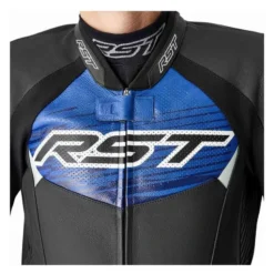 Kurtka skórzana RST TRACTECH EVO D3O BLACK/BLUE czarny niebieski