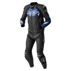 Kurtka skórzana RST TRACTECH EVO D3O BLACK/BLUE czarny niebieski