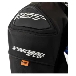 Kurtka skórzana RST TRACTECH EVO D3O BLACK/BLUE czarny niebieski