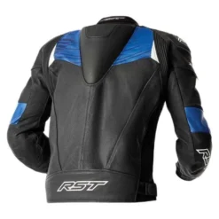 Kurtka skórzana RST TRACTECH EVO D3O BLACK/BLUE czarny niebieski