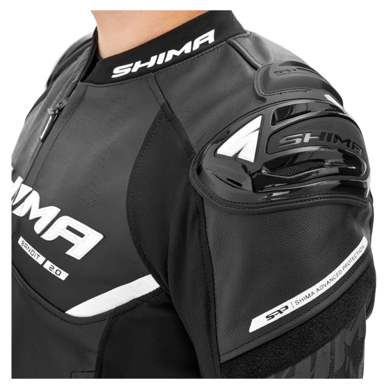 Kurtka skórzana SHIMA BANDIT 2.0 BLACK czarny