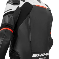 Kurtka skórzana SHIMA BANDIT 2.0 RED czarny czerwony biały