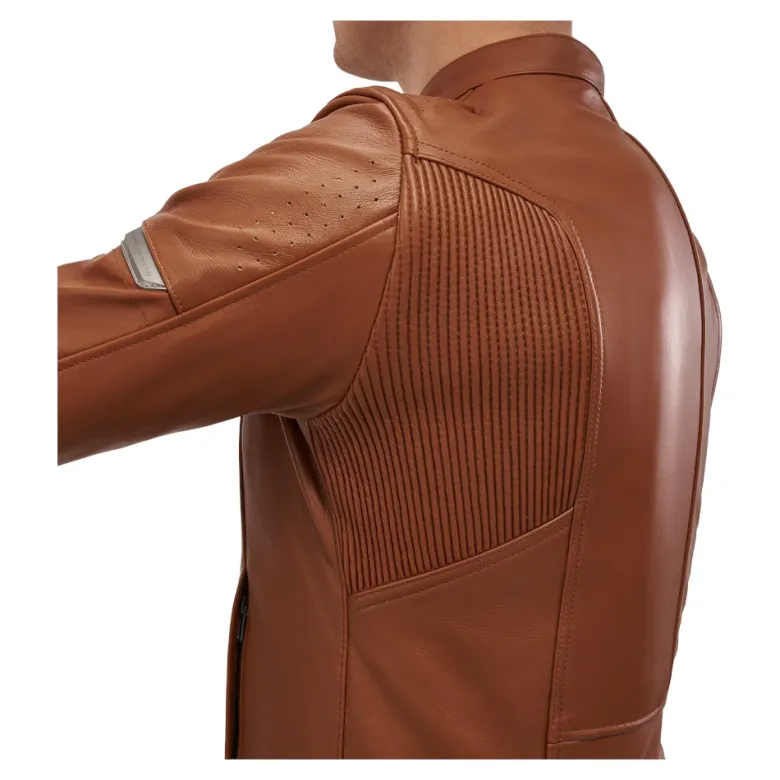 Kurtka skórzana SHIMA HUNTER+ 2.0 LIGHT BROWN brązowy