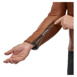 Kurtka skórzana SHIMA HUNTER+ 2.0 LIGHT BROWN brązowy
