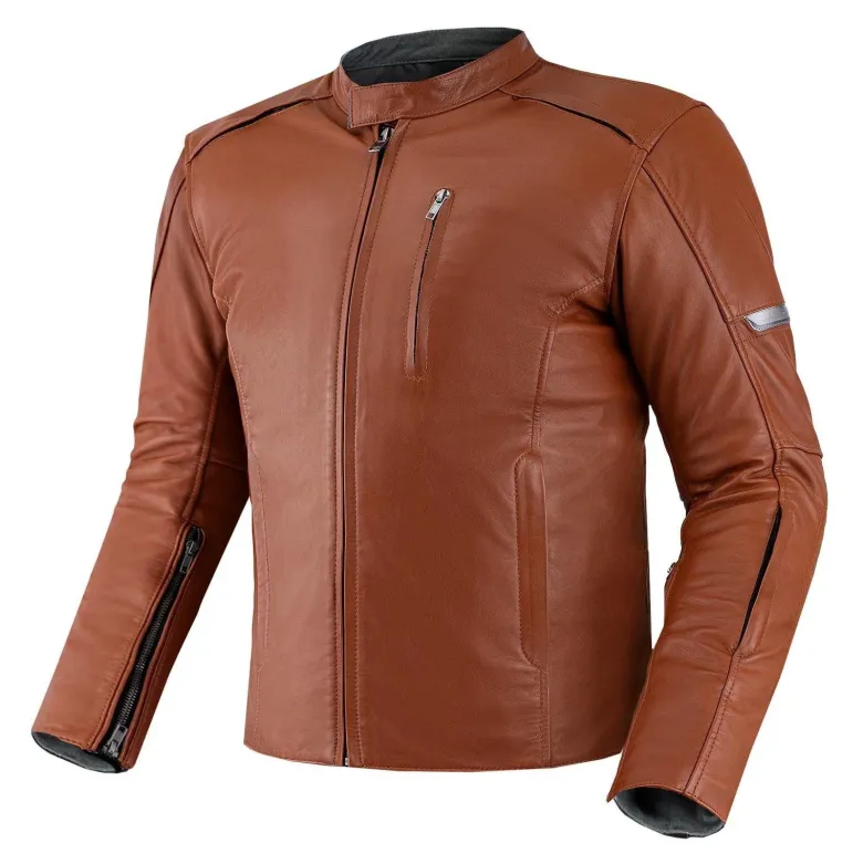 Kurtka skórzana SHIMA HUNTER+ 2.0 LIGHT BROWN brązowy