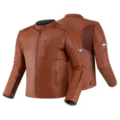 Kurtka skórzana SHIMA HUNTER+ 2.0 LIGHT BROWN brązowy
