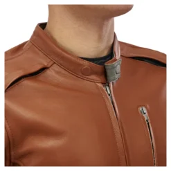 Kurtka skórzana SHIMA HUNTER+ 2.0 LIGHT BROWN brązowy