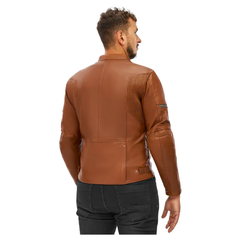 Kurtka skórzana SHIMA HUNTER+ 2.0 LIGHT BROWN brązowy