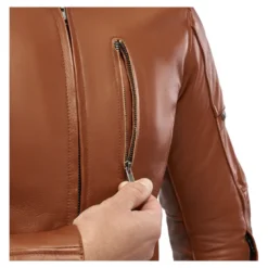 Kurtka skórzana SHIMA HUNTER+ 2.0 LIGHT BROWN brązowy
