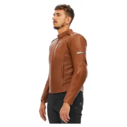 Kurtka skórzana SHIMA HUNTER+ 2.0 LIGHT BROWN brązowy