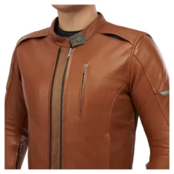 Kurtka skórzana SHIMA HUNTER+ 2.0 LIGHT BROWN brązowy