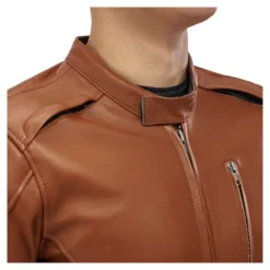 Kurtka skórzana SHIMA HUNTER+ 2.0 LIGHT BROWN brązowy