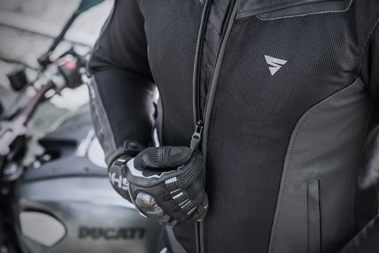 Kurtka skórzana SHIMA PISTON MEN czarny