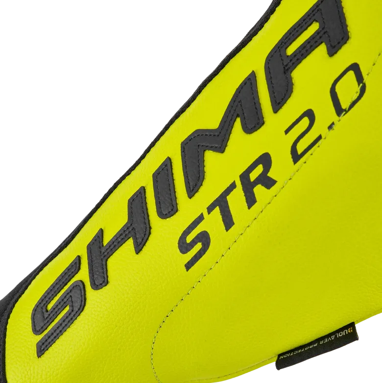 Kurtka skórzana SHIMA STR 2.0 BLACK/FLUO czarny żółty fluo