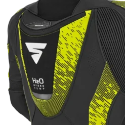 Kurtka skórzana SHIMA STR 2.0 BLACK/FLUO czarny żółty fluo