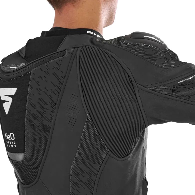 Kurtka skórzana SHIMA STR 2.0 BLACK czarny szary