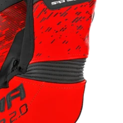 Kurtka skórzana SHIMA STR 2.0 BRIGHT RED czarny czerwony fluo