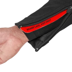 Kurtka skórzana SHIMA STR 2.0 BRIGHT RED czarny czerwony fluo