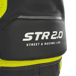 Kurtka skórzana SHIMA STR 2.0 FLUO czarny biały żółty fluo