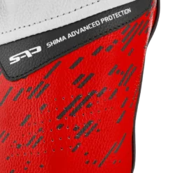 Kurtka skórzana SHIMA STR 2.0 RED FLUO czarny biały czerwony fluo