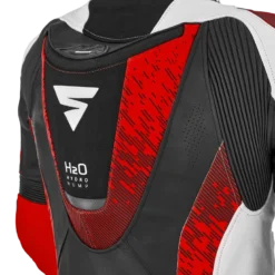 Kurtka skórzana SHIMA STR 2.0 RED FLUO czarny biały czerwony fluo