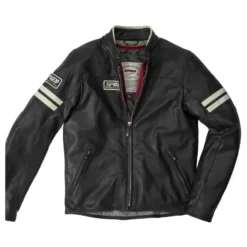 Kurtka skórzana SPIDI VINTAGE ICE/BLACK czarny szary