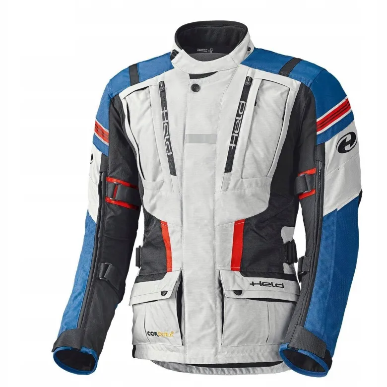 Kurtka tekstylna damska HELD LADY HAKUNA II GREY/BLUE szary niebieski czerwony czarny