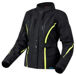 Kurtka tekstylna damska OZONE SAHARA LADY BLACK/FLO YELLOW czarny żółty fluo