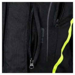 Kurtka tekstylna damska OZONE SAHARA LADY BLACK/FLO YELLOW czarny żółty fluo