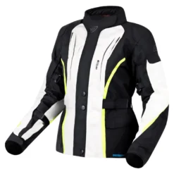 Kurtka tekstylna damska OZONE SAHARA LADY BLACK/GREY/FLO YELLOW szary żółty fluo czarny