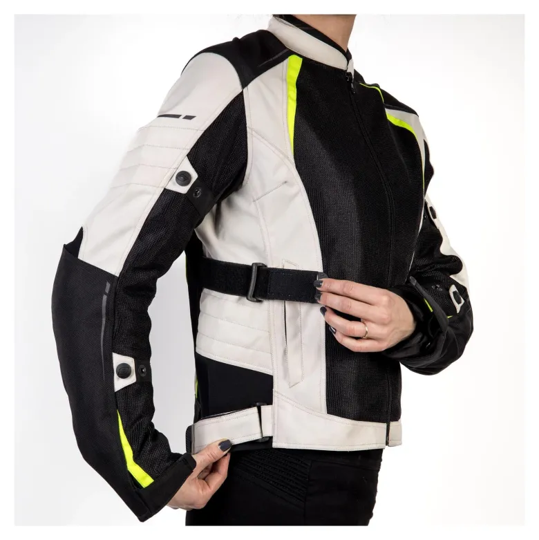 Kurtka tekstylna damska OZONE FLOW LADY BLACK/GREY/FLUO YELLOW czarny szary żółty fluo