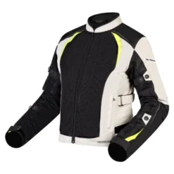Kurtka tekstylna damska OZONE FLOW LADY BLACK/GREY/FLUO YELLOW czarny szary żółty fluo