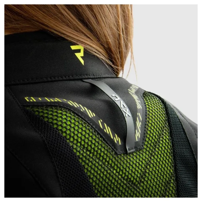 Kurtka tekstylna damska REBELHORN JAX LADY BLACK/FLUO YELLOW czarny żółty fluo