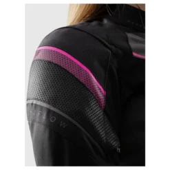 Kurtka tekstylna damska REBELHORN HIFLOW V LADY BLACK/GREY/FLUO PINK czarny szary różowy