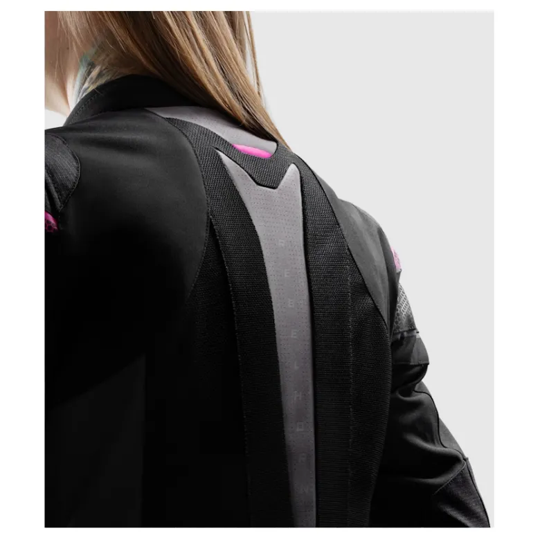 Kurtka tekstylna damska REBELHORN HIFLOW V LADY BLACK/GREY/FLUO PINK czarny szary różowy
