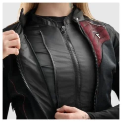 Kurtka tekstylna damska REBELHORN JAX LADY BLACK/RED czarny czerwony