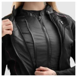 Kurtka tekstylna damska REBELHORN JAX LADY BLACK/PINK czarny różowy