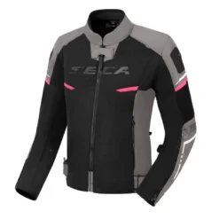 Kurtka tekstylna damska SECA AIRFLOW III LADY FUCHSIA czarny różowy