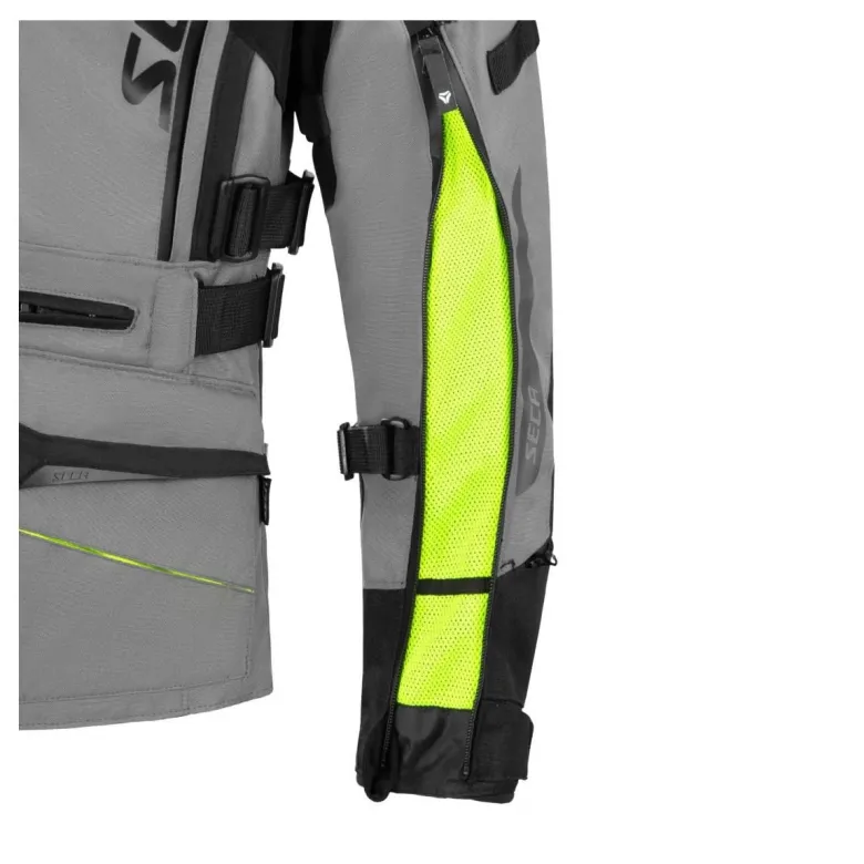 Kurtka tekstylna damska SECA ARRAKIS III LADY TITANIUM szary żółty fluo czarny