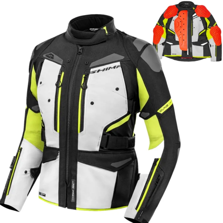 Kurtka tekstylna damska SHIMA DUNE LADY FLUO czarny szary żółty fluo