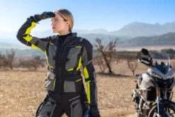 Kurtka tekstylna damska SHIMA HERO 2.0 LADY FLUO czarny szary żółty fluo