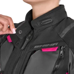 Kurtka tekstylna damska SHIMA HERO 2.0 LADY PINK czarny szary różowy