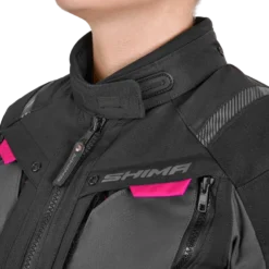 Kurtka tekstylna damska SHIMA HERO 2.0 LADY PINK czarny szary różowy