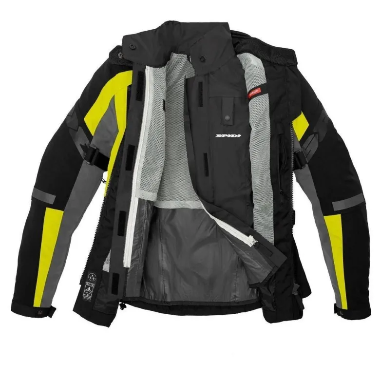 Kurtka tekstylna damska SPIDI 4 SEASON EVO LADY YELLOW FLUO szary czarny żółty fluo