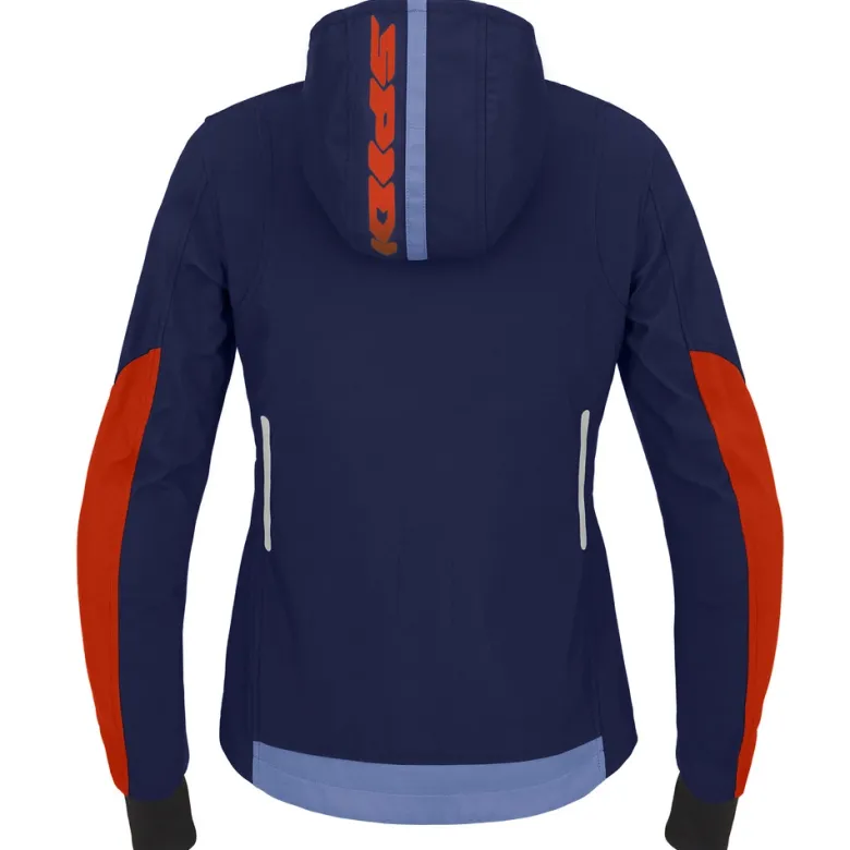Kurtka tekstylna damska SPIDI HOODIE ARMOR LIGHT LADY NAVY/RED granatowy czerwony