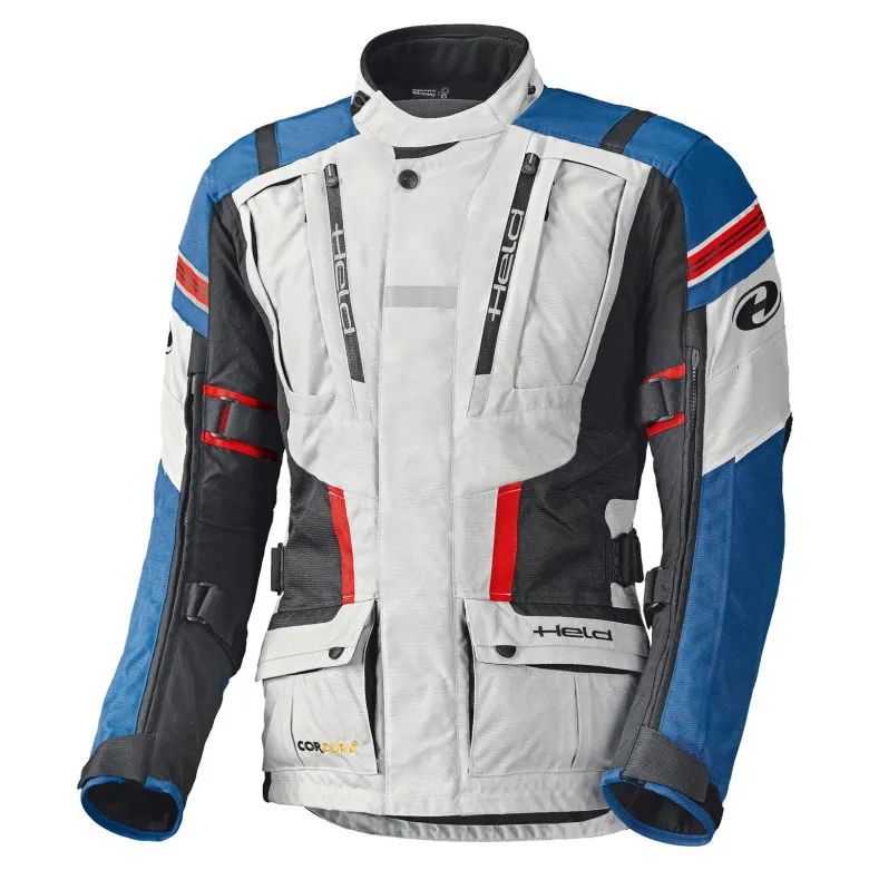 Kurtka tekstylna HELD HAKUNA II GREY/BLUE szary czarny czerwony niebieski