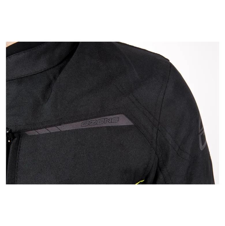 Kurtka tekstylna OZONE DELTA IV BLACK/FLO YELLOW czarny żółty fluo